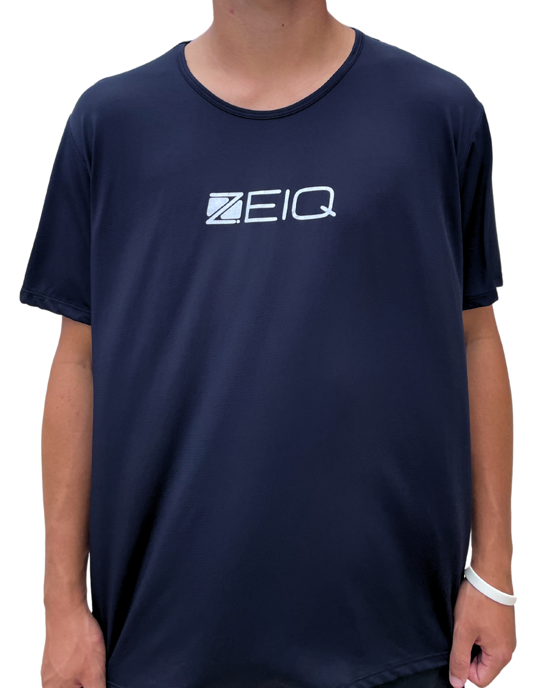 Camiseta Esportiva Slim Zeiq Preta - Logo Prata